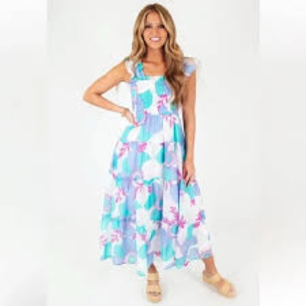 J.Marie,Reina Dress, Incredible Large Floral  Print,Excellent Condition, Size XS